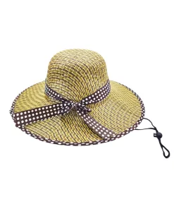 Alternative view of İnce Dokuma Hasır Föter Şapka – Kurdeleli