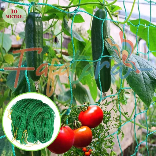 Fafatara Bitki Sarma Filesi – 3m Boy, 15x15 Göz Aralıklı Domates Salatalık Destek Ağı